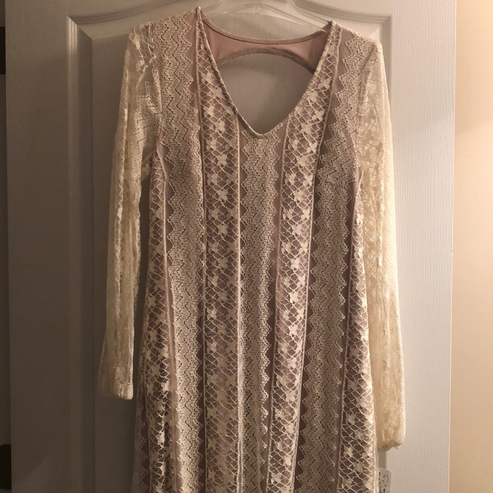 Nude lace dress